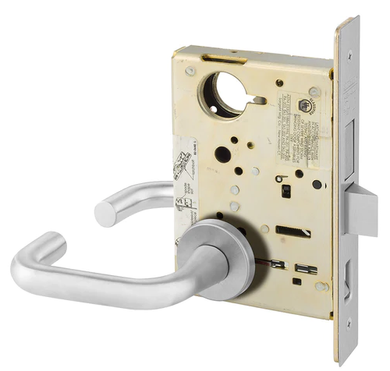 Sargent LC-8245 LNJ 26D Dormitory or Exit Mortise Lock, Conventional Less Cylinder, Satin Chrome Finish