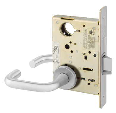 Sargent LC-8240 LNJ 26D Classroom Security Intruder Deadbolt Mortise Lock, Conventional Less Cylinder, Satin Chrome Finish