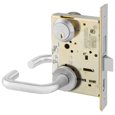 Sargent 8246 LNJ 26D Dormitory or Exit Mortise Lock, Satin Chrome Finish