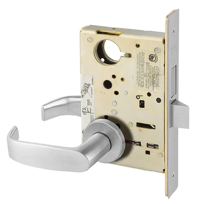 Sargent LC-8225 LNL 26D Dormitory or Exit Mortise Lock, Conventional Less Cylinder, Satin Chrome Finish
