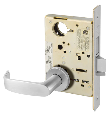 Sargent LC-8251 LNL 26D Storeroom Deadbolt Mortise Lock, Conventional Less Cylinder, Satin Chrome Finish