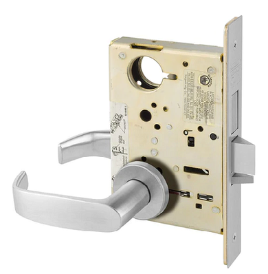 Sargent LC-8240 LNL 26D Classroom Security Intruder Deadbolt Mortise Lock, Conventional Less Cylinder, Satin Chrome Finish