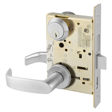 Sargent 8246 LNL 26D Dormitory or Exit Mortise Lock, Satin Chrome Finish