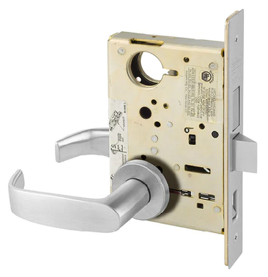 Sargent LC-8246 LNL 26D Dormitory or Exit Mortise Lock, Conventional Less Cylinder, Satin Chrome Finish