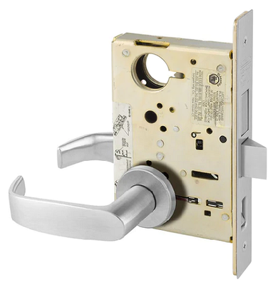 Sargent LC-8248 LNL 26D Store Door Mortise Lock, Conventional Less Cylinder, Satin Chrome Finish