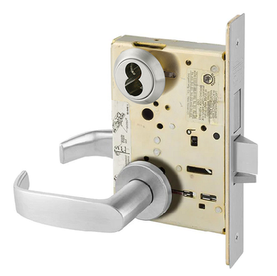 Sargent 70-8252 LNL 26D Institutional Deadbolt Mortise Lock, Accepts Small Format IC Core (SFIC), Satin Chrome Finish