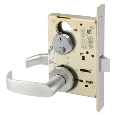 Sargent 8265 LNL 26D Privacy Bath/Bedroom Mortise Lock, Satin Chrome Finish