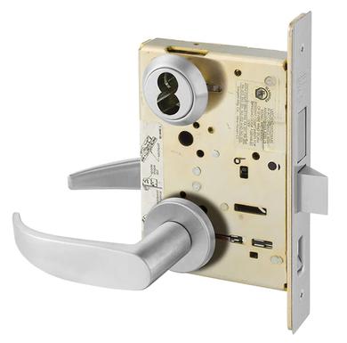 Sargent 70-8246 LNP 26D Dormitory or Exit Mortise Lock, Accepts Small Format IC Core (SFIC), Satin Chrome Finish