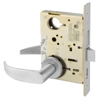 Sargent LC-8248 LNP 26D Store Door Mortise Lock, Conventional Less Cylinder, Satin Chrome Finish