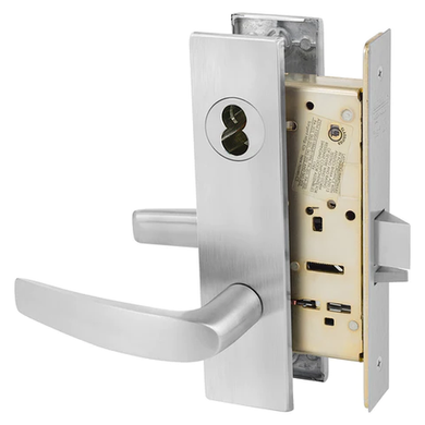 Sargent 60-8205 LW1B 26D Office or Entry Mortise Lock, Accepts Large Format IC Core (LFIC), Satin Chrome Finish