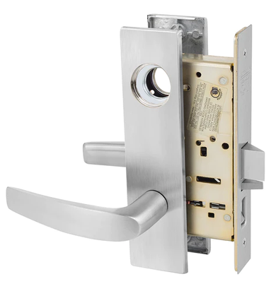 Sargent LC-8255 LW1B 26D Office or Entry Mortise Lock, Conventional Less Cylinder