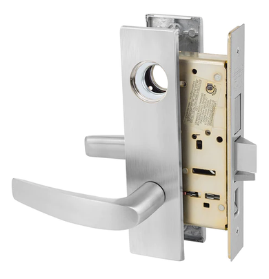 Sargent LC-8243 LW1B 26D Apartment Corridor Door Mortise Lock, Conventional Less Cylinder, Satin Chrome Finish