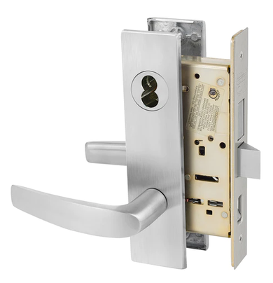 Sargent 60-8245 LW1B 26D Dormitory or Exit Mortise Lock, Accepts Large Format IC Core (LFIC), Satin Chrome Finish