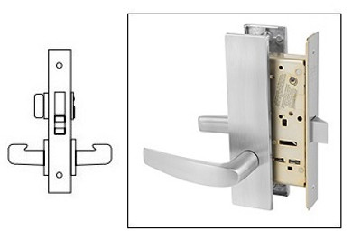 Sargent 8266 LW1B 26D Privacy Bath/Bedroom Mortise Lock, Satin Chrome Finish