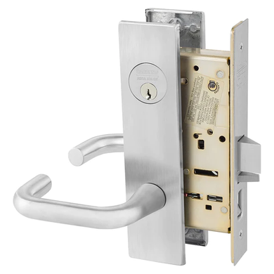 Sargent 8255 LW1J 26D Office or Entry Mortise Lock, Satin Chrome Finish