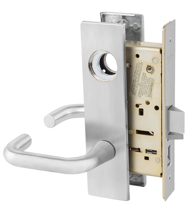 Sargent LC-8255 LW1J 26D Office or Entry Mortise Lock, Conventional Less Cylinder, Satin Chrome Finish