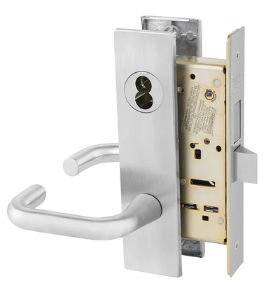 Sargent 70-8225 LW1J 26D Dormitory or Exit Mortise Lock, Accepts Small Format IC Core (SFIC), Satin Chrome Finish