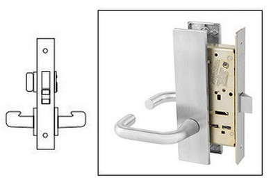 Sargent 8268 LW1J 26D Privacy Bath/Bedroom Mortise Lock, Satin Chrome Finish