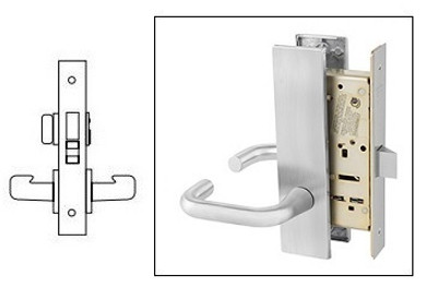 Sargent 8268 LW1J 26D Privacy Bath/Bedroom Mortise Lock, Satin Chrome Finish