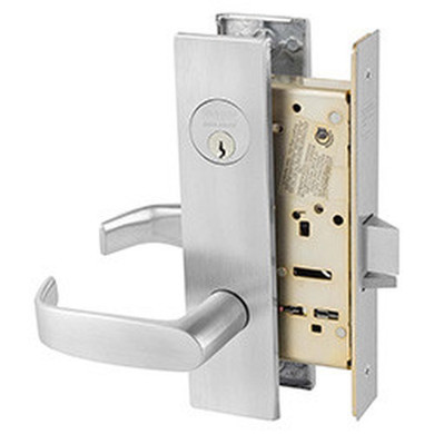 Sargent 8256 LW1L 26D Office & Inner Entry Mortise Lock, Satin Chrome Finish