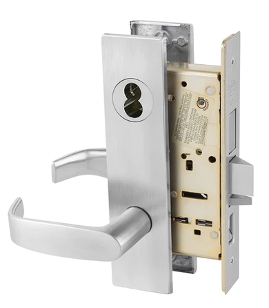 Sargent 60-8243 LW1L 26D Apartment Corridor Door Mortise Lock, Accepts Large Format IC Core (LFIC), Satin Chrome Finish