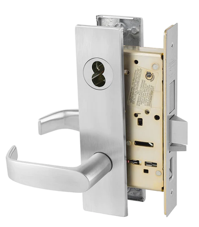 Sargent 70-8243 LW1L 26D Apartment Corridor Door Mortise Lock, Accepts Small Format IC Core (SFIC), Satin Chrome Finish