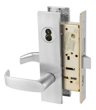 Sargent 60-8245 LW1L 26D Dormitory or Exit Mortise Lock, Accepts Large Format IC Core (LFIC), Satin Chrome Finish