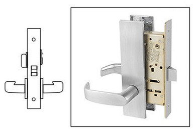 Sargent 8265 LW1L 26D Privacy Bath/Bedroom Mortise Lock, Satin Chrome Finish