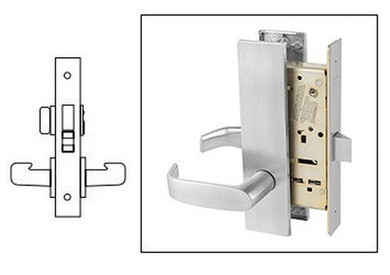Sargent 8266 LW1L 26D Privacy Bath/Bedroom Mortise Lock, Satin Chrome Finish