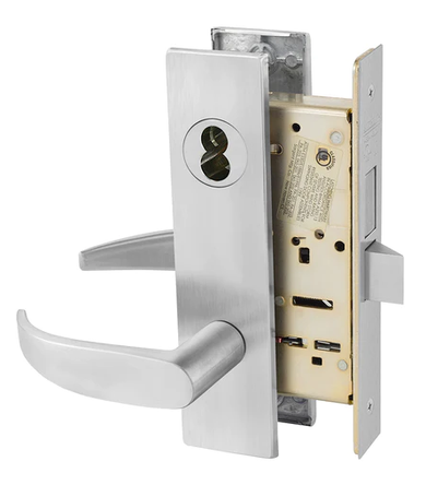 Sargent 70-8225 LW1P 26D Dormitory or Exit Mortise Lock, Accepts Small Format IC Core (SFIC), Satin Chrome Finish