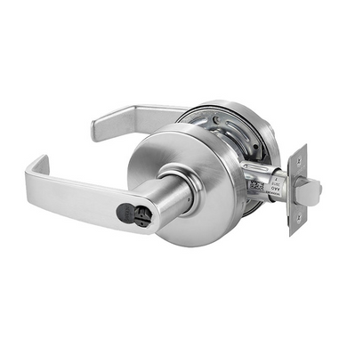 Sargent 2870-7G37 LL 26D Classroom Cylindrical Lever Lock, Accepts Small Format IC Core (SFIC), Satin Chrome Finish