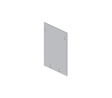 LCN 9550-334-2 628 End Dress Plate, Satin Aluminum Clear Anodized Finish