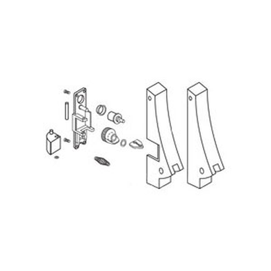Falcon 4270902746 2090 Series Active Housing Assembly RH, Satin Aluminum Clear Anodized Finish