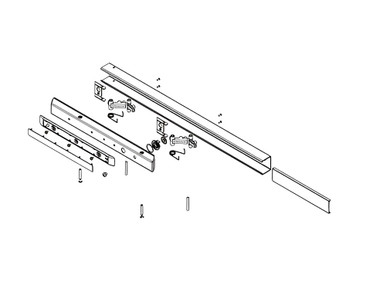 Sargent 68-2717 32D Rail Assembly Narrow Cam Lockdown "F", Satin Stainless Steel Finish