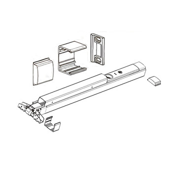 Detex NSK Value Series Retrofit Kit, Narrow Stile Door Kit