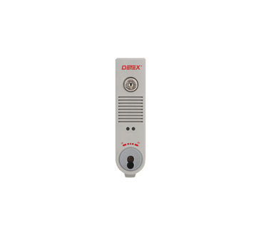 Detex EAX-500W IC7 GRAY Battery Powered Weatherized Door Exit Alarm w/ 7-Pin IC Cylinder Housing