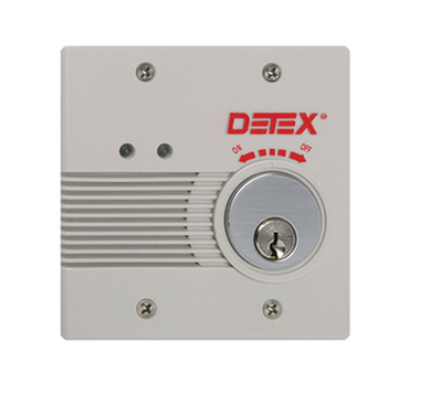 Detex EAX-2500FK W-CYL KA AC/DC External Powered Wall Mount Kit Exit Alarm - Flush Mount w/ Cylinder