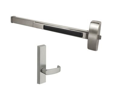 Sargent 1256-8815 ETL Fire Rated Rim Exit Device, Electric Latch Retraction w/ 715-8 ETL Passage Lever Trim