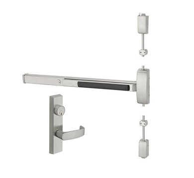 Sargent 16-8713 ETL Cylinder Dogging Surface Vertical Rod Exit Device w/ 713 ETL Classroom Lever Trim