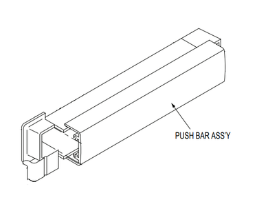 Adams Rite 8099M-3136-PB 8099 Series Active Dummy Pushbar, No Monitoring Switch, 36" Width