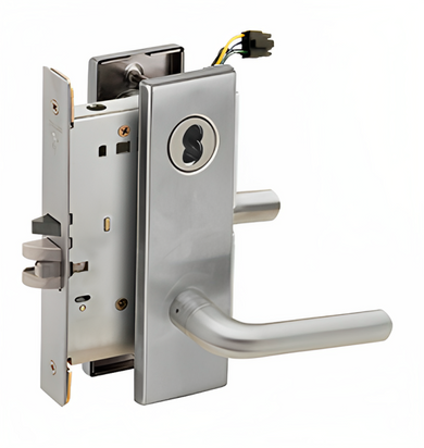 Schlage L9092EUB 02N Electrified Mortise Lock, Fail Secure, w/ Cylinder Outside