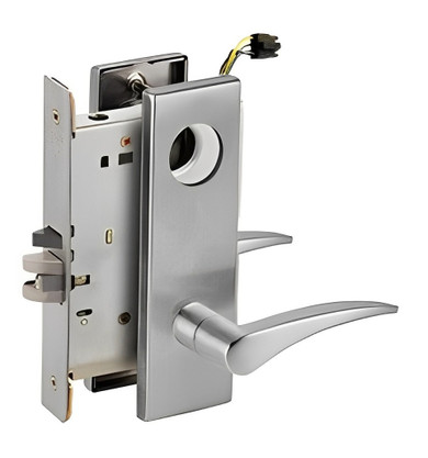Schlage L9092ELL 12N Electrified Mortise Lock, Fail Safe, w/ Cylinder Outside