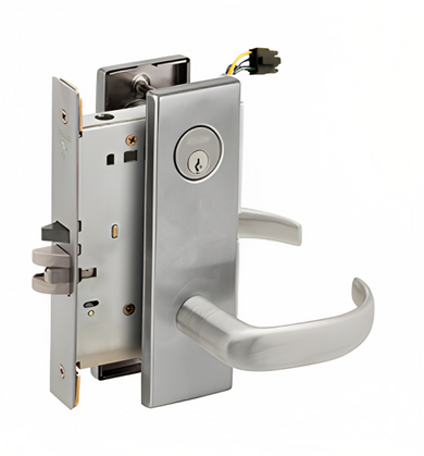 Schlage L9092ELP 17N Electrified Mortise Lock, Fail Safe, w/ Cylinder Outside