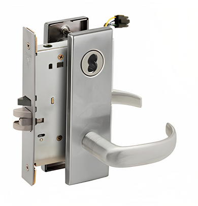 Schlage L9092ELB 17N Electrified Mortise Lock, Fail Safe, w/ Cylinder Outside