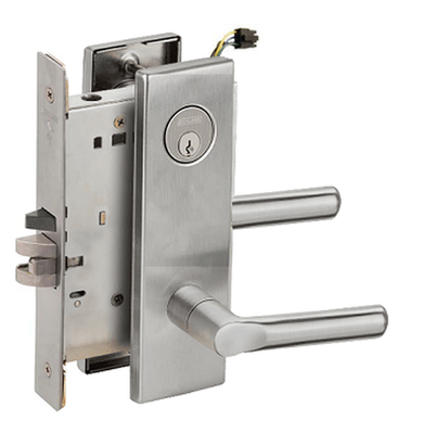 Schlage L9093ELP 18N Electrified Mortise Lock, Fail Safe, w/ Cylinder Outside