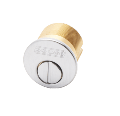 Schlage 09-487 118 626 NH Mortise Lock Cylinder Coin Turn, Satin Chrome Finish