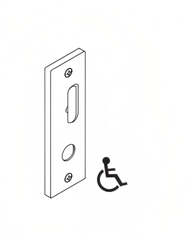 Schlage 09-633N L583-363 Inside Large ADA Thumbturn x Lever N Escutcheon for L Series