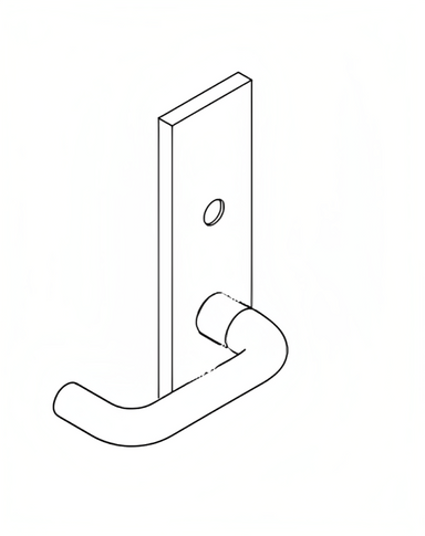 Schlage 09-551 03N Outside Lever and Emergency Turn Escutcheon Assembly, 03 Lever, N Escutcheon