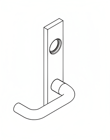 Schlage 09-553 03L Outside Lever and Full Face Cylinder Escutcheon Assembly, 03 Lever, L Escutcheon