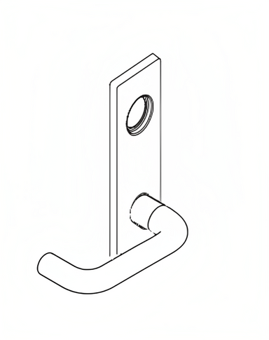 Schlage 09-553 03N Outside Lever and Full Face Cylinder Escutcheon Assembly, 03 Lever, N Escutcheon